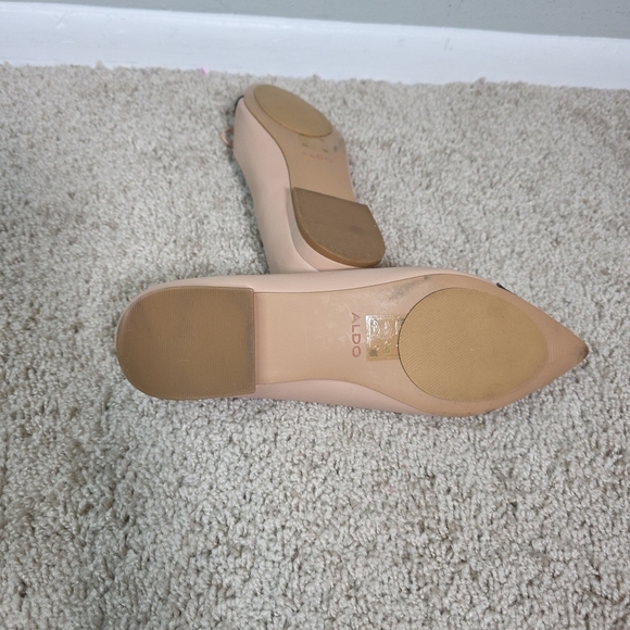 Aldo Ballet Flat Pointed Cap Toe Pink, Black Size 8 - Picture 6 of 9